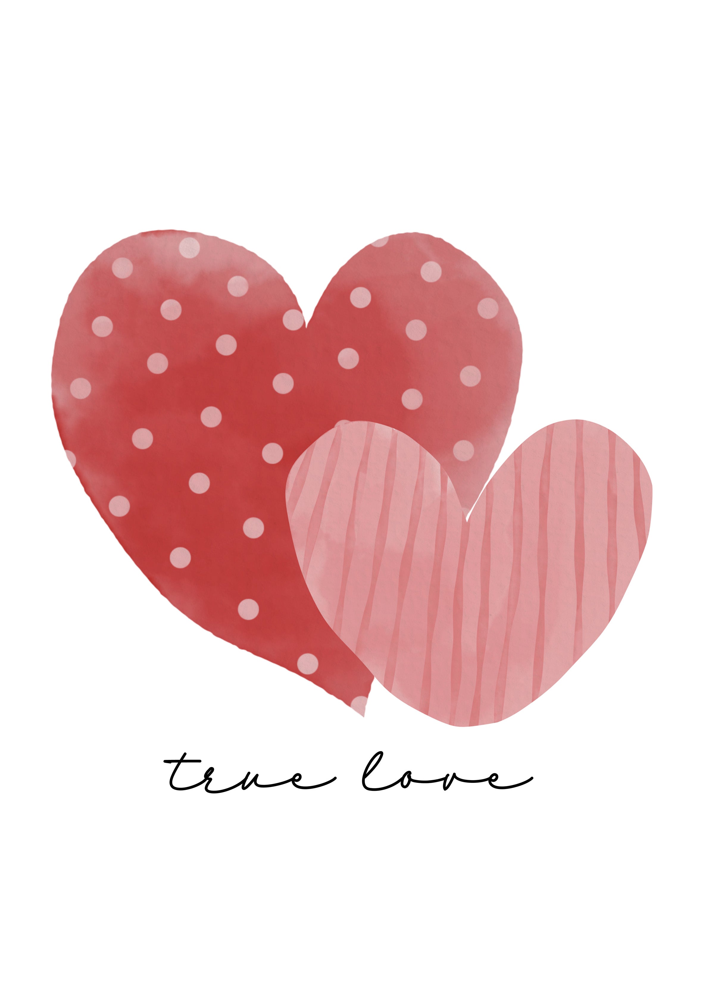 True Love Two Hearts metal poster artwork
